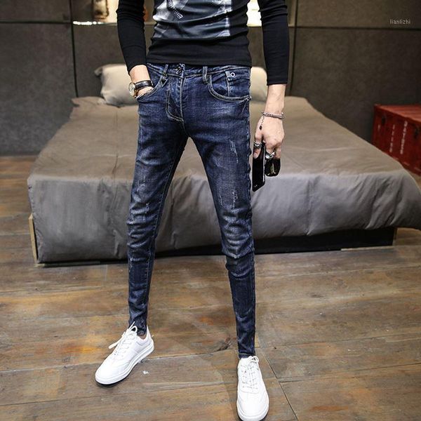 spring summer 2020 fashion teenagers casual denim korean slim-fit stretch jeans small feet social spirit guy long pencil pants1, Blue
spring summer 2020 fashion teenagers casual denim korean slim-fit stretch jeans small feet social spirit guy long pencil pants1, Blue