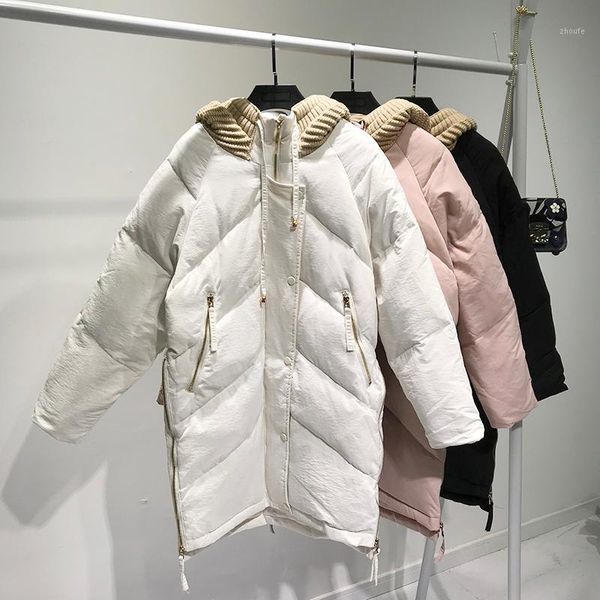 2018 new winter jacket coat women long down parkas thick femael warm hooded coat white duck down jacket women's1, Black
2018 new winter jacket coat women long down parkas thick femael warm hooded coat white duck down jacket women's1, Black