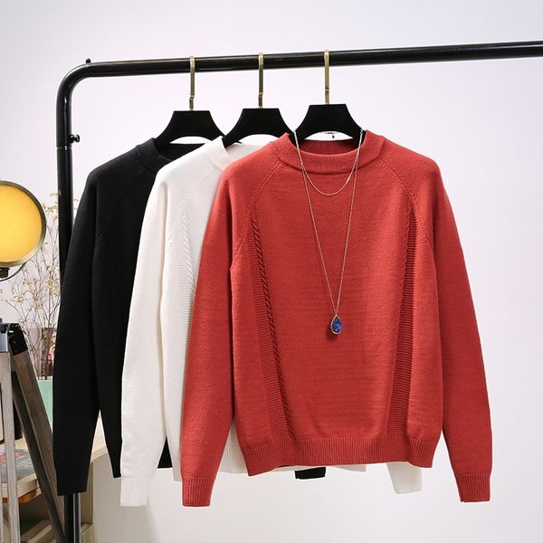 bygouby thick warm women's sweater winter o neck basic knit pullovers chic long sleeve female jumper robe jersey mujer 201017, White;black
bygouby thick warm women's sweater winter o neck basic knit pullovers chic long sleeve female jumper robe jersey mujer 201017, White;black
