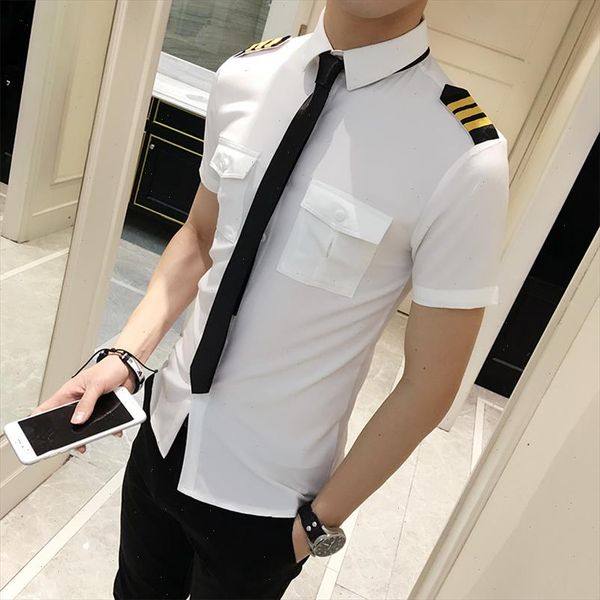 flight attendants clothing spring men short sleeve shirt summer slim fit casual mens shirts 6xl s camisa masculina black white, White;black
flight attendants clothing spring men short sleeve shirt summer slim fit casual mens shirts 6xl s camisa masculina black white, White;black