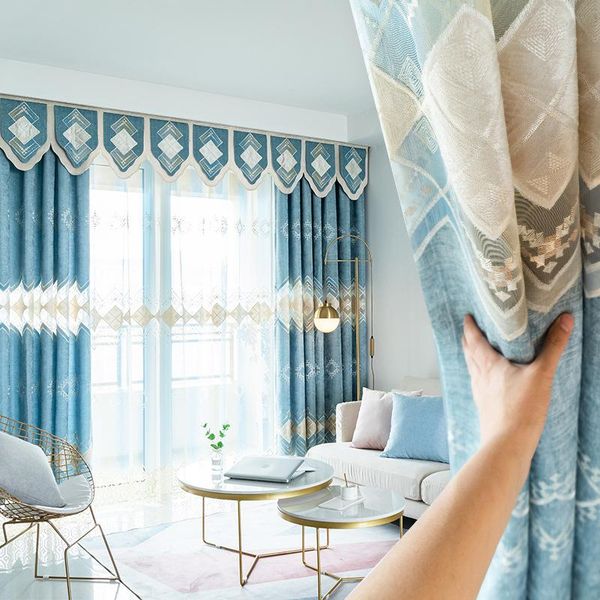 european style curtains for living dining room bedroom chenille embroidered curtains tulle finished product customization
european style curtains for living dining room bedroom chenille embroidered curtains tulle finished product customization