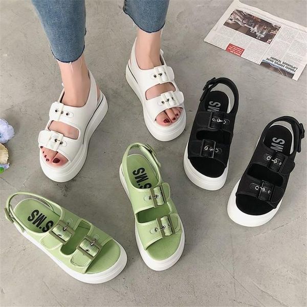 2021 women buckle strap casual sandals thick bottom ladies slides fashion platform shoes women's summer open toed beach sandals, Black
2021 women buckle strap casual sandals thick bottom ladies slides fashion platform shoes women's summer open toed beach sandals, Black