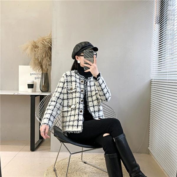 05rc5 2020 autumn perfume new small srnm foreign style knitted sweater women's perfumecardigan women's plaid versatile fragrance w, White;black
05rc5 2020 autumn perfume new small srnm foreign style knitted sweater women's perfumecardigan women's plaid versatile fragrance w, White;black