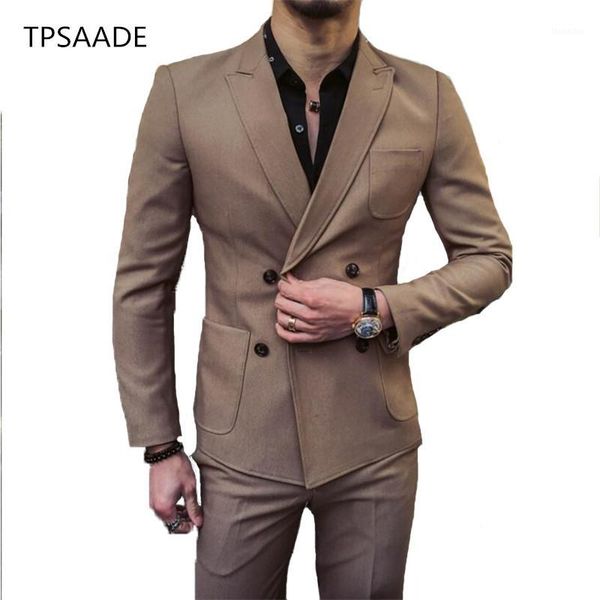 men's suits & blazers 2021 handsome men 2 pieces for wedding prom groom double breasted blazer mens korean style quality masculine blaz, White;black
men's suits & blazers 2021 handsome men 2 pieces for wedding prom groom double breasted blazer mens korean style quality masculine blaz, White;black