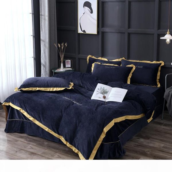 luxury style crystal velvet 4pcs duvet cover bed sheet pillowcases royal blue brown bean paste yellow king
luxury style crystal velvet 4pcs duvet cover bed sheet pillowcases royal blue brown bean paste yellow king