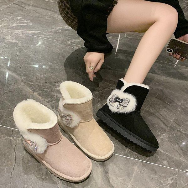 boots 2021 winter suede women's shoes fashion short tube low heel round toe warm all-match solid color snow, Black
boots 2021 winter suede women's shoes fashion short tube low heel round toe warm all-match solid color snow, Black