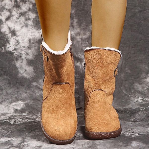 women's winter snow boots women flock plush warm ankle boots women zipper buckle shoes female comfort flat ladies footwear, Black
women's winter snow boots women flock plush warm ankle boots women zipper buckle shoes female comfort flat ladies footwear, Black