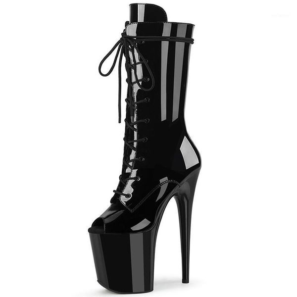 8 inches low tube short boots lace up open toe nightclub pole dancing small size women high heels platform 15cm novelty new1, Black
8 inches low tube short boots lace up open toe nightclub pole dancing small size women high heels platform 15cm novelty new1, Black