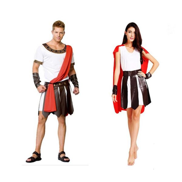 ancient roman greek spartan gladiator men's and women's performance costumes, Black;gray
ancient roman greek spartan gladiator men's and women's performance costumes, Black;gray