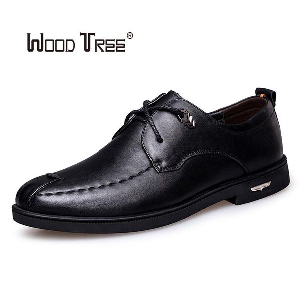 woodtree men's leather shoes breathable round toe men's dress shoes lace up waterproof solid business casual flats, Black
woodtree men's leather shoes breathable round toe men's dress shoes lace up waterproof solid business casual flats, Black
