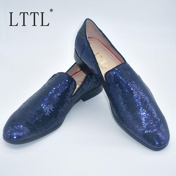 lttl new arrival navy blue sequined glitter men loafers patchwork leather slip on mens dress shoes luxury prom and wedding shoes, Black
lttl new arrival navy blue sequined glitter men loafers patchwork leather slip on mens dress shoes luxury prom and wedding shoes, Black