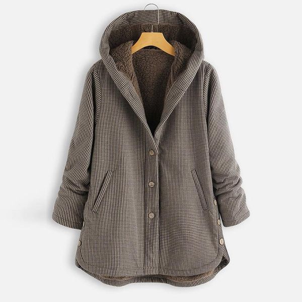 women's jackets women coat winter warm outwear lattice print hooded pockets vintage oversize female coats casual plus size, Black;brown
women's jackets women coat winter warm outwear lattice print hooded pockets vintage oversize female coats casual plus size, Black;brown