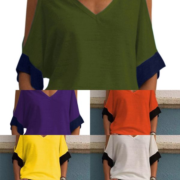 2020 contrastshoulder v-neck short sleeve 2020 t-shirt contrastshoulder v-neck short sleeve t-shirt oh8ib, White
2020 contrastshoulder v-neck short sleeve 2020 t-shirt contrastshoulder v-neck short sleeve t-shirt oh8ib, White
