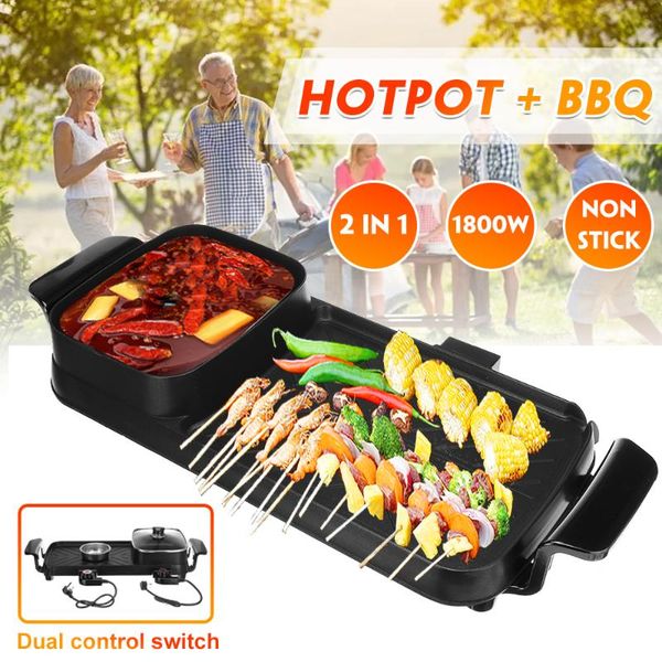 electric skillets 2 in 1 multi cooker grill pot set non-stick stir-fry barbecue oven pan frying baking bbq griddle 1800w
electric skillets 2 in 1 multi cooker grill pot set non-stick stir-fry barbecue oven pan frying baking bbq griddle 1800w