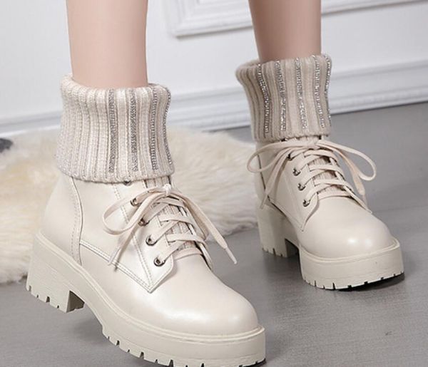 boots 2021 winter thick heel ankle women waterproof woolen socks snow female platform shoes botas mujer, Black
boots 2021 winter thick heel ankle women waterproof woolen socks snow female platform shoes botas mujer, Black