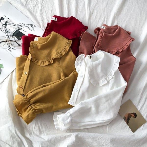 2020 women lolita blouses girls autumn long sleeve peter pan collar solid flare sleeve blouse shirt japanese school s99, White
2020 women lolita blouses girls autumn long sleeve peter pan collar solid flare sleeve blouse shirt japanese school s99, White
