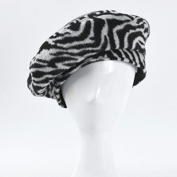 berets zebra felt beret hat for women french designer adjustable hair baret cap ladies fall winter animal print painter octagonal hats, Blue;gray
berets zebra felt beret hat for women french designer adjustable hair baret cap ladies fall winter animal print painter octagonal hats, Blue;gray