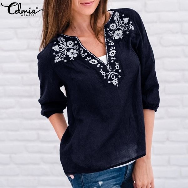 fashion celmia women vintage printed blouses summer female clothes v-neck casual loose shirts blusas femininas 5xl y200622, White
fashion celmia women vintage printed blouses summer female clothes v-neck casual loose shirts blusas femininas 5xl y200622, White