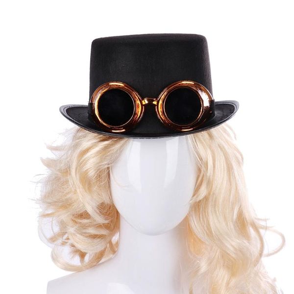 wide brim hats q1fa victorian steampunk gothic hat with detachable goggles non-woven plastic bowler jazz cap halloween cosplay carnival, Blue;gray
wide brim hats q1fa victorian steampunk gothic hat with detachable goggles non-woven plastic bowler jazz cap halloween cosplay carnival, Blue;gray