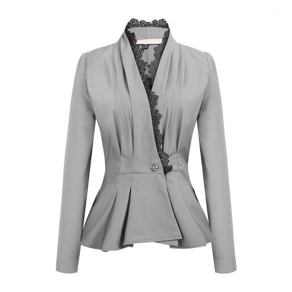 women business lace trim one button long sleeve slim peplum blazer jacket coat slim fit sweet blazers1, White;black
women business lace trim one button long sleeve slim peplum blazer jacket coat slim fit sweet blazers1, White;black