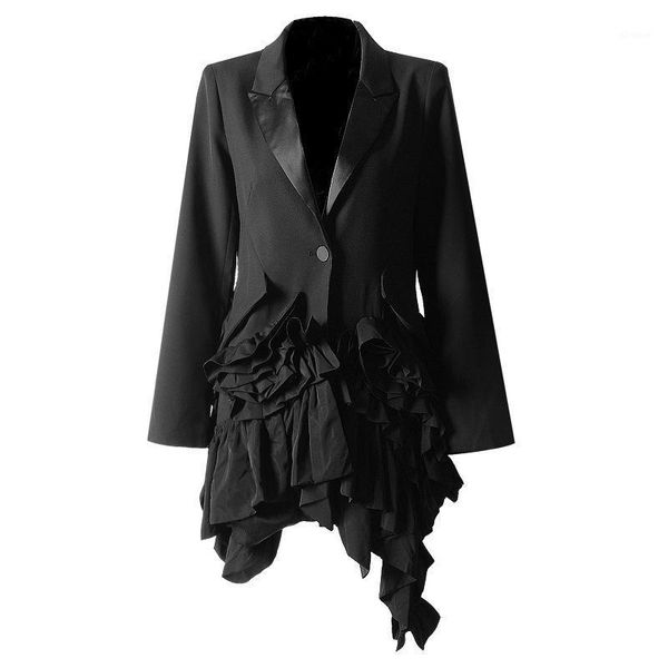 personality catwalk suit female 2020 spring and autumn ladies stitching irregular ruffled long-sleeved slim suit jacket1, White;black
personality catwalk suit female 2020 spring and autumn ladies stitching irregular ruffled long-sleeved slim suit jacket1, White;black