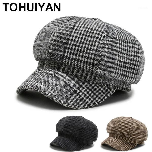 stingy brim hats 2022 winter autumn hat for women retro plaid octagonal cap artist woolen beret female casual sboy caps boinas gatsby hats1, Blue;gray
stingy brim hats 2022 winter autumn hat for women retro plaid octagonal cap artist woolen beret female casual sboy caps boinas gatsby hats1, Blue;gray