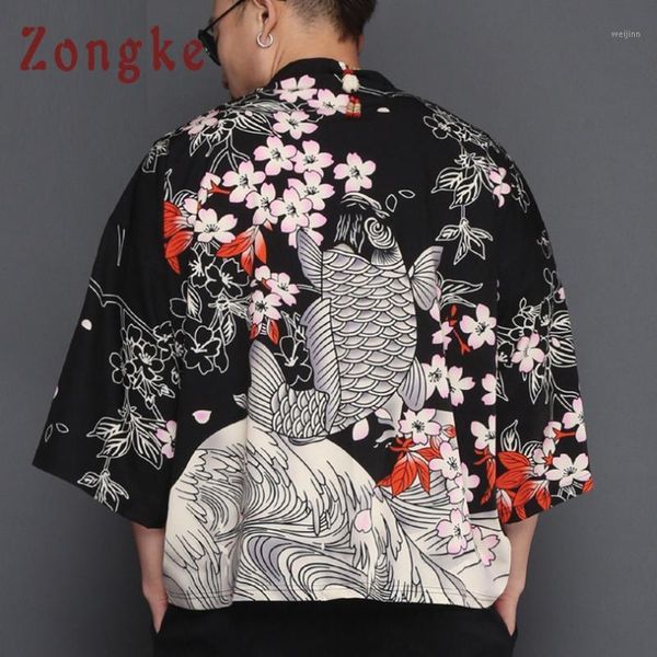 zongke japanese kimono cardigan men carp print long kimono cardigan men loose black mens jacket 2018 summer1, Black;brown
zongke japanese kimono cardigan men carp print long kimono cardigan men loose black mens jacket 2018 summer1, Black;brown
