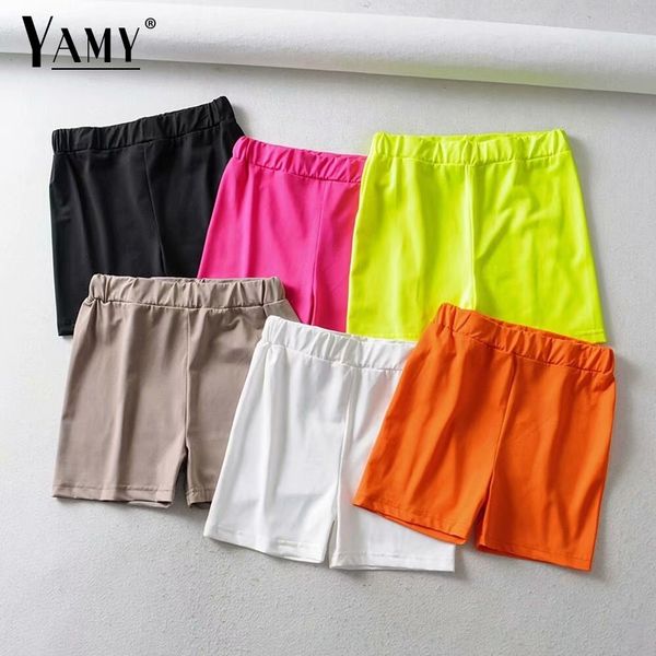 black neon green reflective biker shorts women cotton spandex khakihigh waist shorts summer short mujer y200512, White;black
black neon green reflective biker shorts women cotton spandex khakihigh waist shorts summer short mujer y200512, White;black