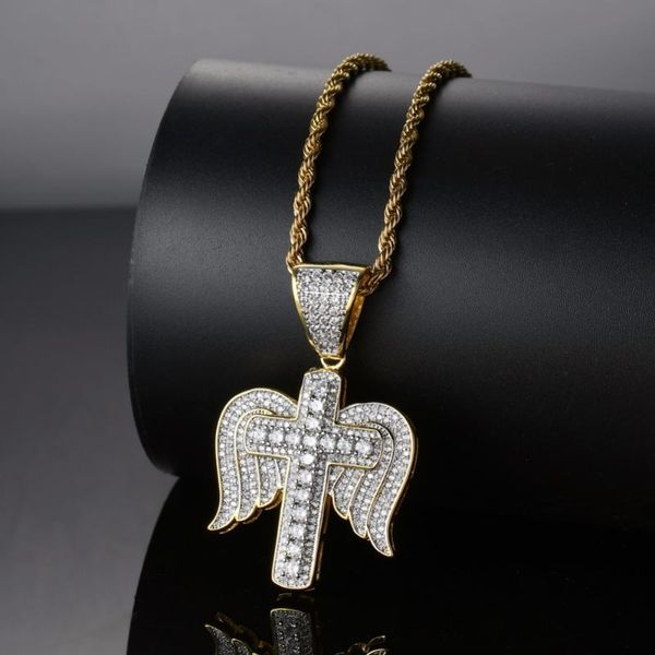 hip hop angel cross pendantnecklace iced out кубический циркон ювелирные изделия cn025, Silver
hip hop angel cross pendantnecklace iced out кубический циркон ювелирные изделия cn025, Silver
