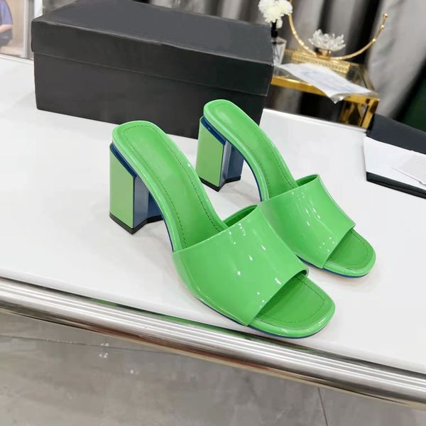 2022 spring lastest women high heels sandals solid candy color patent leather thick soled platform shoes fashion par, Black
2022 spring lastest women high heels sandals solid candy color patent leather thick soled platform shoes fashion par, Black