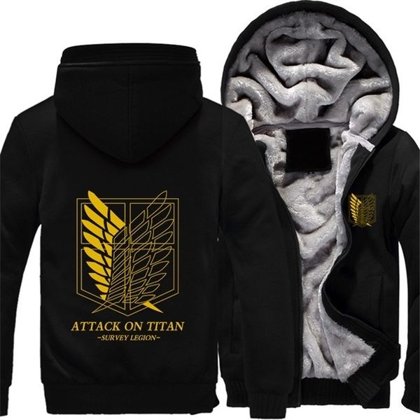 2021 new us size attack on titan survey corps coat hoodie shingeki no kyojin winter fleece cosplay thicken jacket clothing x0am, Black
2021 new us size attack on titan survey corps coat hoodie shingeki no kyojin winter fleece cosplay thicken jacket clothing x0am, Black