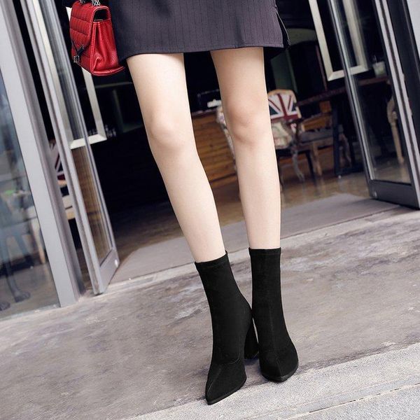 hoksvzy spring autumn women black boots ankle boots ankle women's thin after zipper fluff elastic medium hygc-b30
hoksvzy spring autumn women black boots ankle boots ankle women's thin after zipper fluff elastic medium hygc-b30
