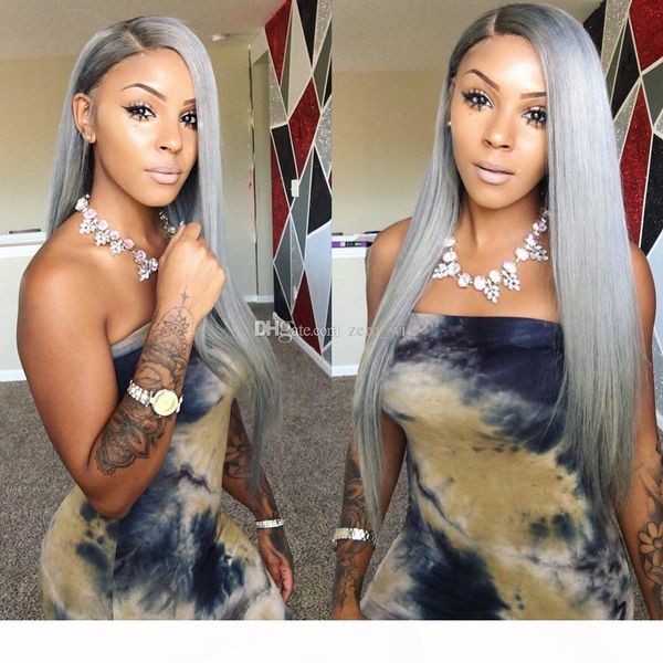 brazilian grey full lace human hair wigs straight silver gray glueless front lace wigs 130% density with bleached knots gray wig, Black;brown
brazilian grey full lace human hair wigs straight silver gray glueless front lace wigs 130% density with bleached knots gray wig, Black;brown