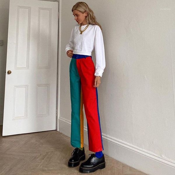 women's pants & capris magicshe women rainbow long colorful leisure loose high waist vintage spliced panelled streetwear full straight, Black;white
women's pants & capris magicshe women rainbow long colorful leisure loose high waist vintage spliced panelled streetwear full straight, Black;white