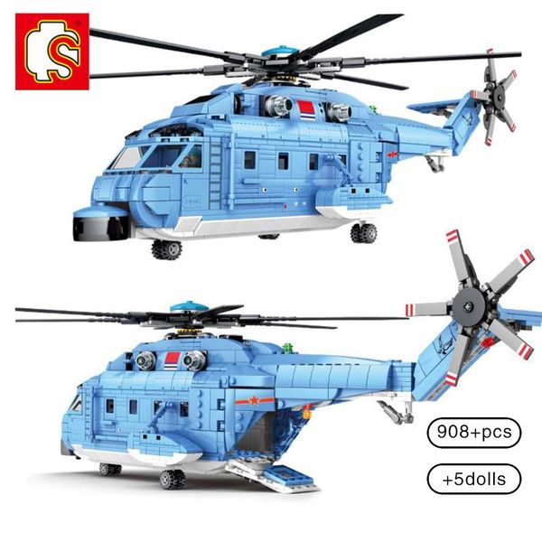 sembo 908pcs z-18 большой подсобные вертолеты строительные блоки военные армия сити самолет самолет кирпичи дети развивающие игрушки qylgej
sembo 908pcs z-18 большой подсобные вертолеты строительные блоки военные армия сити самолет самолет кирпичи дети развивающие игрушки qylgej