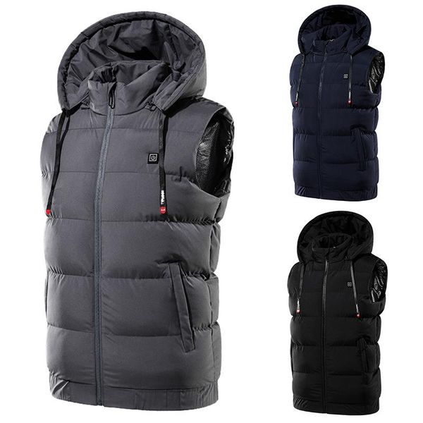 hiking vests men electric heated hooded vest cloth usb thermal warm heating warmer pad hiking apparel accessories, Gray;blue
hiking vests men electric heated hooded vest cloth usb thermal warm heating warmer pad hiking apparel accessories, Gray;blue