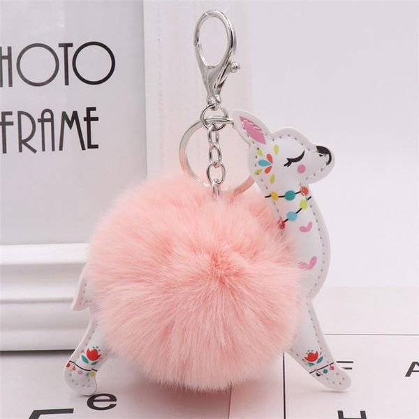 cute faux fur ball giraffe christmas elk keychain pompom fluffy sika deer key chain leather key ring bag car keyring for women, Silver
cute faux fur ball giraffe christmas elk keychain pompom fluffy sika deer key chain leather key ring bag car keyring for women, Silver