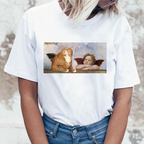 новый забавный кот casual с коротким рукавом футболка для женщин harajuku нового лето t shirt kawaii кошка белого tshirt мода top тиса, White
новый забавный кот casual с коротким рукавом футболка для женщин harajuku нового лето t shirt kawaii кошка белого tshirt мода top тиса, White
