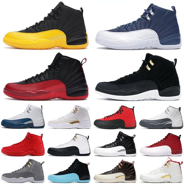 new mens 12s shoes jumpman 12 university gold indigo flu game royal dark grey gym red black men trainers athletic sports sneakers 
new mens 12s shoes jumpman 12 university gold indigo flu game royal dark grey gym red black men trainers athletic sports sneakers