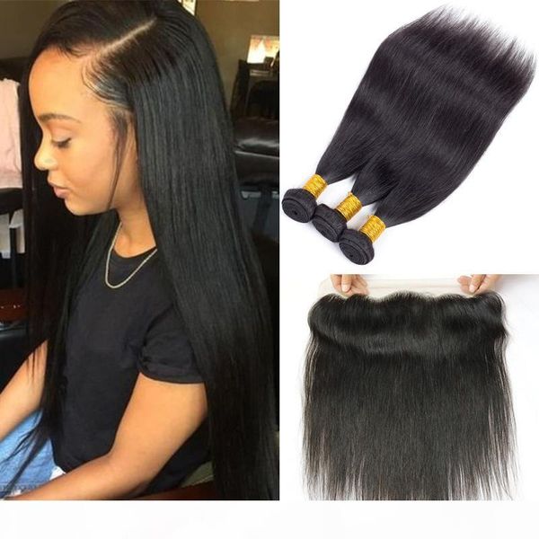 new arrival brazilian straight hair bundles with 13x4 human hair lace frontal closure peruvian malaysian indian body wave hair with closure, Black
new arrival brazilian straight hair bundles with 13x4 human hair lace frontal closure peruvian malaysian indian body wave hair with closure, Black