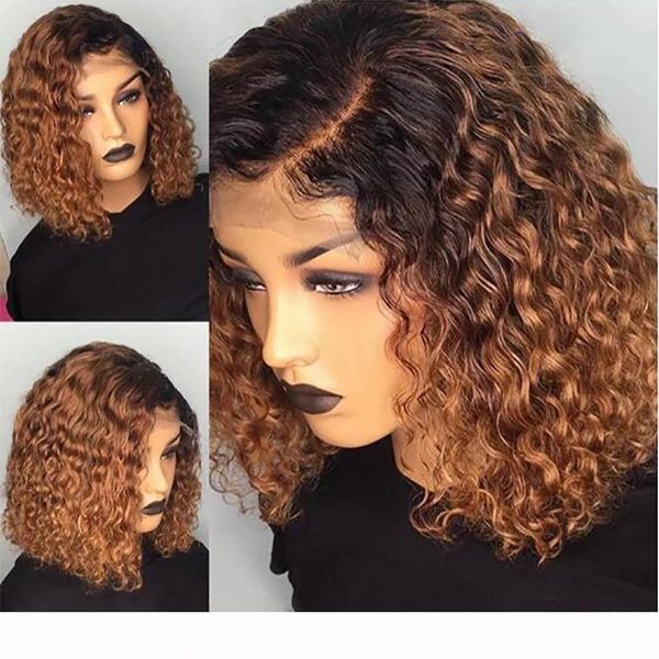 1b 27 ombre color short curly lace part human hair wigs with baby hair pre plucked remy brazilian lace bob wigs bleached knots, Black;brown
1b 27 ombre color short curly lace part human hair wigs with baby hair pre plucked remy brazilian lace bob wigs bleached knots, Black;brown