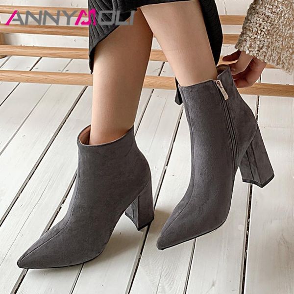 annymoli short boots women shoes zip extreme high heel ankle boots pointed toe block heels lady winter black brown size 43
annymoli short boots women shoes zip extreme high heel ankle boots pointed toe block heels lady winter black brown size 43