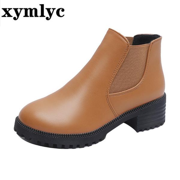 high heels boots women 2020 new design shallow pu leather boots brown round toe middle heel slip on cool ankle women 's shoes, Black
high heels boots women 2020 new design shallow pu leather boots brown round toe middle heel slip on cool ankle women 's shoes, Black