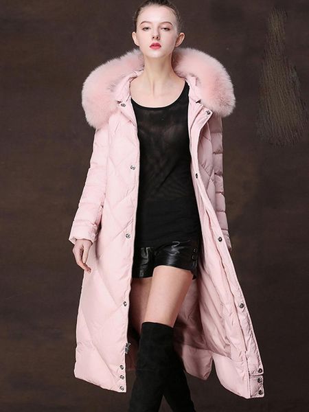 women's down & parkas fashion woman jacket big fur collar pink black long coat jackets chamarras de mujer kj487
women's down & parkas fashion woman jacket big fur collar pink black long coat jackets chamarras de mujer kj487