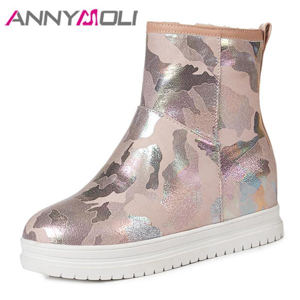 annymoli women boots winter snow boots plush platform wedge heel ankle height increasing short shoes female plus size 3 43, Black
annymoli women boots winter snow boots plush platform wedge heel ankle height increasing short shoes female plus size 3 43, Black