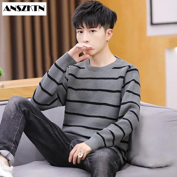 men's sweaters autumn casual sweater o-neck striped slim fit knittwear mens pullovers pullover men homme, White;black
men's sweaters autumn casual sweater o-neck striped slim fit knittwear mens pullovers pullover men homme, White;black