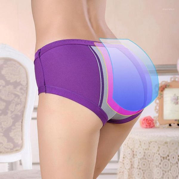 

buyincoins 1pcs women menstrual pants cotton seamless underwear physiological leakproof female briefs for menstruation panties1, Black;pink