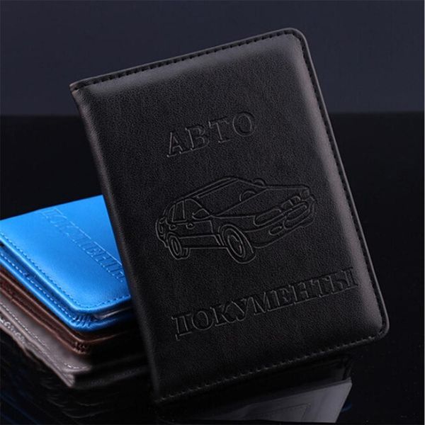 Pu Leather On Cover For Car Driving Documents Card Credit Holder Russian Driver License Bag Purse Wallet Case H Wmtusv