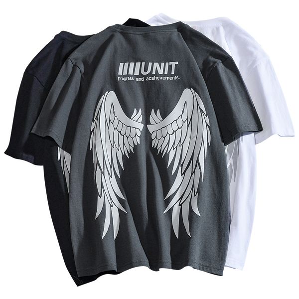 e-baihui 2021 wings print reflective high street trend men's round collar casual short-sleeve print cotton anti-wrinkle t-shirt men 676, White;black
e-baihui 2021 wings print reflective high street trend men's round collar casual short-sleeve print cotton anti-wrinkle t-shirt men 676, White;black