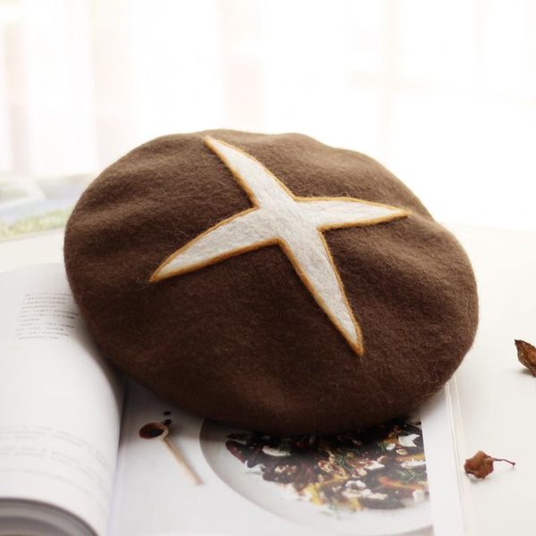 berets creative cute handmade wool felt mushroom painter's hat children's beret autumn and winter woolen, Blue;gray
berets creative cute handmade wool felt mushroom painter's hat children's beret autumn and winter woolen, Blue;gray